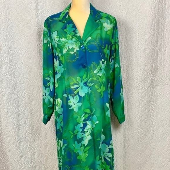 Mlle Gabrielle Long Sleeve Kaftan Cover Up Maxi Dress - Picture 1 of 10